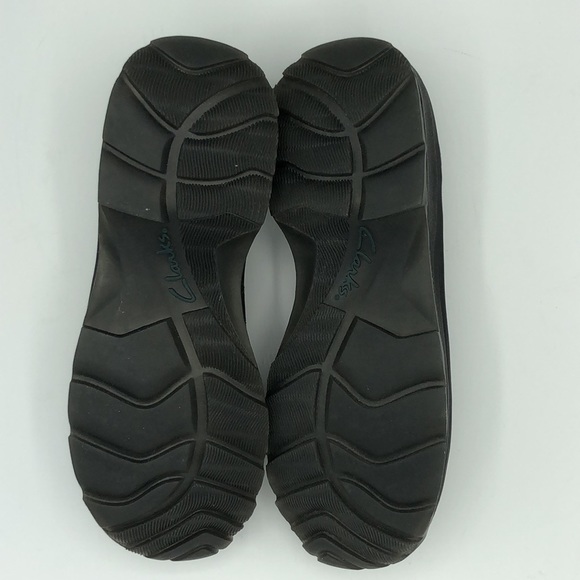 Clarks Leather Black Flat Loafer Size 7 1/2 - Picture 6 of 15